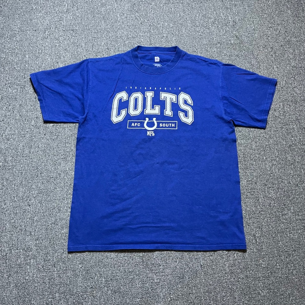 NFL Indianapolis Colts T Shirt Large Blue AFC South Graphic Tee Football